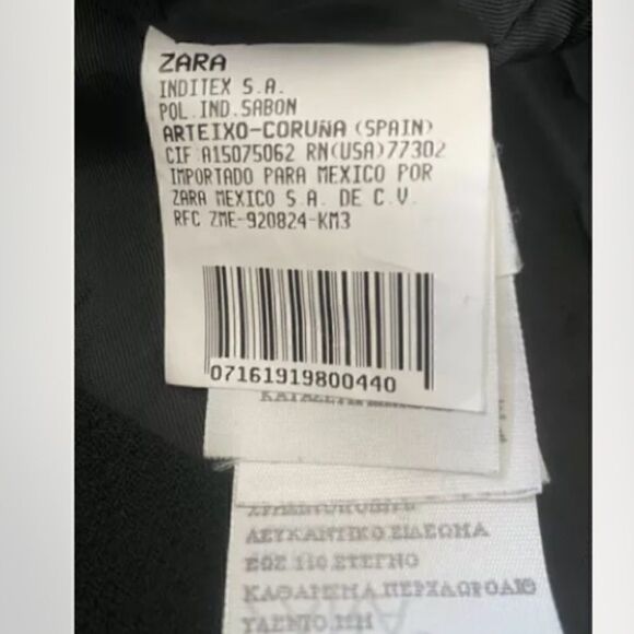 zara collection 100% wool coat with fur cuffs size 12 - Picture 8 of 8